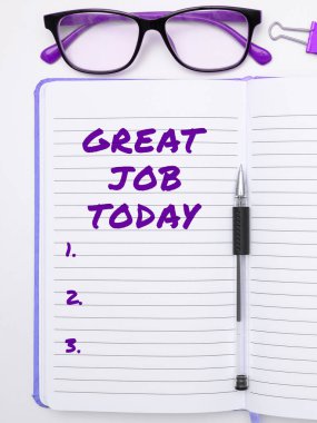 El yazısı Harika İş Bugün, İnternet Konsepti birini çok iyi yaptığı bir şey için övmeyi kullandı