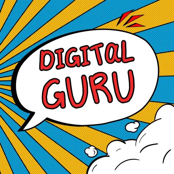 Tekst Pokazujący Inspirację Cyfrowy Guru Nauczyciel Pomysłów Biznesowych Przewodnik Intelektualny — Zdjęcie stockowe