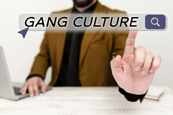 Psaní Zobrazující Text Gang Culture Slovo Pro Konkrétní Organizaci Zločinců — Stock fotografie