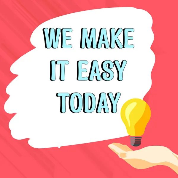 Affichage Enseigne Make Easy Today Aperçu Entreprise Offrir Des Solutions — Photo