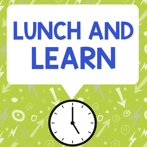 Text Showing Inspiration Lunch Learn Business Approach Have Meal Study — Photo