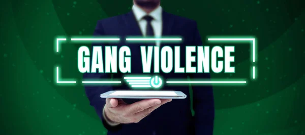 Lham Veren Çete Şiddeti Gösterisi Suçlular Gangsterlerin Sebep Olduğu Kanunların — Stok fotoğraf