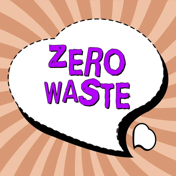 Ein Schild Mit Der Aufschrift Zero Waste Zeigt Die Industrielle — Stockfoto