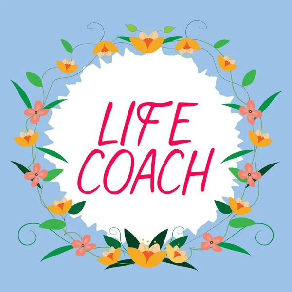 Kézírás Szöveg Life Coach Business Showcase Egy Személy Aki Tanácsot — Stock Fotó