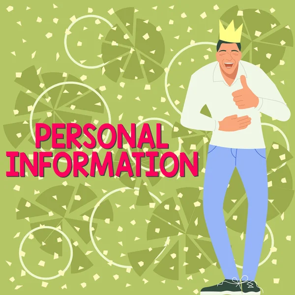Text Sign Showing Personal Information Internet Concept Recorded Information Identifiable —  Fotos de Stock