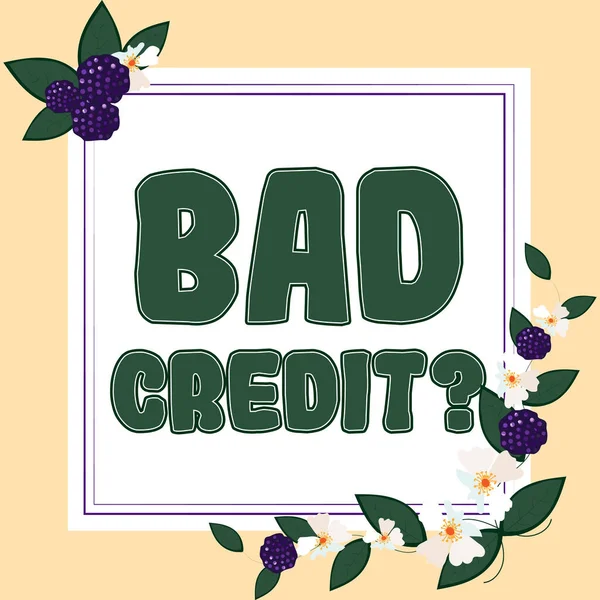 Inspiracja Pokazując Znak Bad Credit Konceptualne Zdjęcie Oferując Pomoc Przejściu — Zdjęcie stockowe