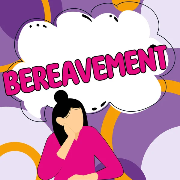 Inspiration Showing Sign Bereavement Internet Concept Period Mourning Loss Especially — Stock Photo, Image