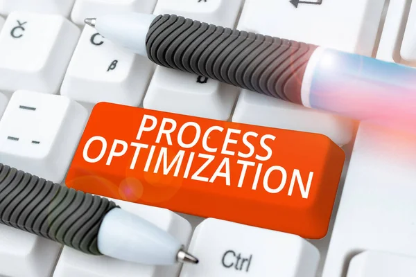 Inspiration showing sign Process Optimization, Business overview Improve Organizations Efficiency Maximize Throughput