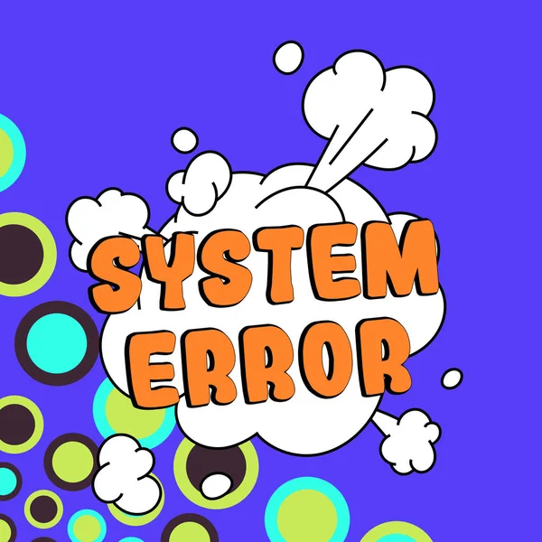 Escribir Mostrando Error Del Sistema Texto Word Technological Failure Accidente —  Fotos de Stock