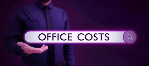 Inspiration Showing Sign Office Costs Business Showcase Amount Money Paid — Stock fotografie