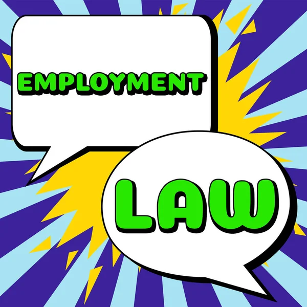 Writing Displaying Text Employment Law Business Concept Deals Legal Rights — Fotografia de Stock