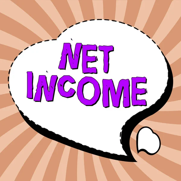Net Income Business Zeigt Das Nach Abzug Aller Abzüge Und — Stockfoto
