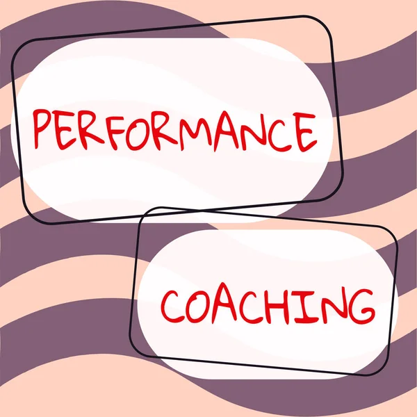 Psaní Textu Performance Coaching Word Facilitate Development Point Out Good — Stock fotografie