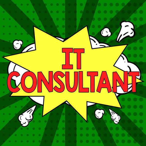 Conceptual caption It Consultant, Conceptual photo Focuses on advising organizations how to manage their IT services
