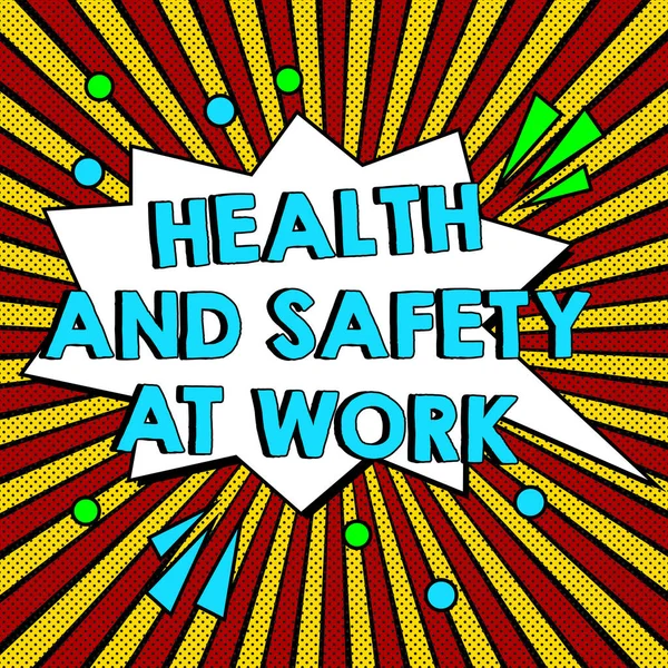 Leyenda Conceptual Salud Seguridad Trabajo Palabra Escrito Procedimientos Seguros Prevenir — Foto de Stock