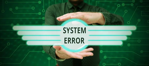 Handwriting text System Error, Business overview Technological failure Software collapse crash Information loss