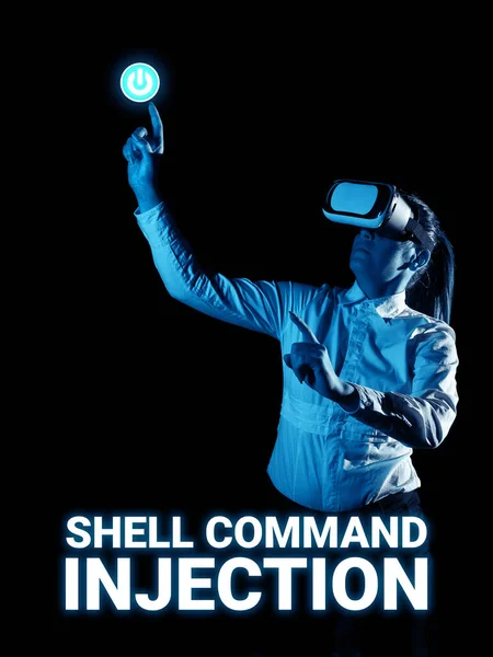 Handschrift Shell Command Injection Business Showcase Gebruikt Door Hackers Systeemcommando — Stockfoto