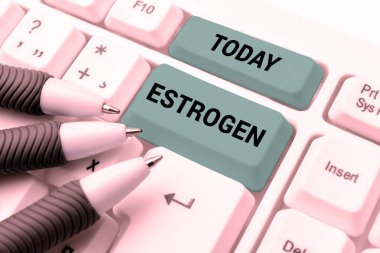 Metin başlığı Östrojen, Kavram anlamına gelir Hormon Grubu kadın özelliklerinin gelişimini teşvik eder