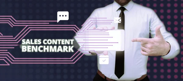 Sign Display Sales Content Benchmark Conceptual Photo Manage Team Analysing — Φωτογραφία Αρχείου