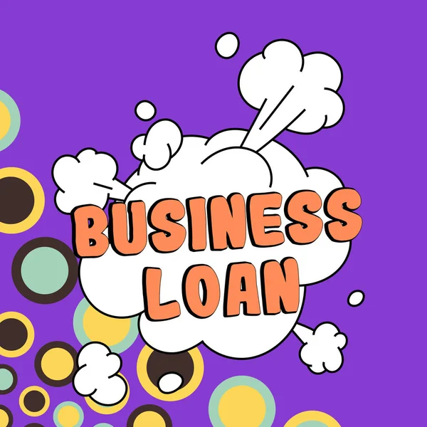 Sign Displaying Business Loan Business Idea Credit Mortgage Financial Assistance — Stockfoto