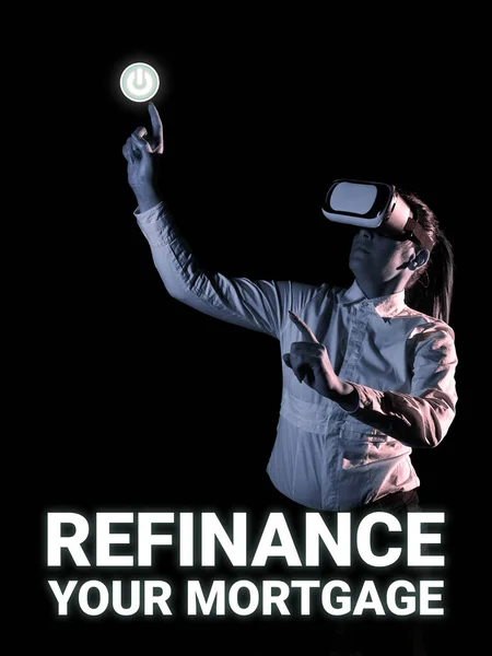 Conceptual Display Refinance Your Mortgage Business Concept Allow Borrower Obtain — Stockfoto