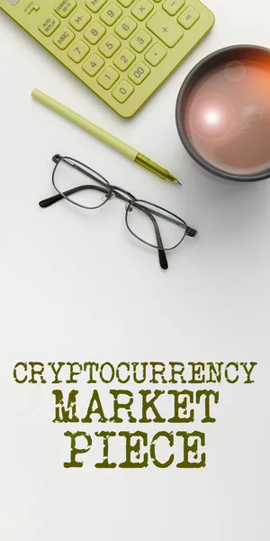 Handskrift Tecken Cryptocurrency Market Piece Affärsidé Verksamhet Kan Kunder Att — Stockfoto