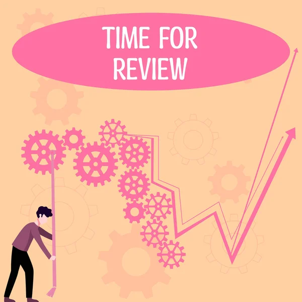 Teksttekst Som Presenterer Time Review Concept Som Betyr Evaluation Feedback – stockfoto
