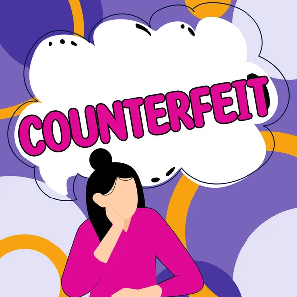 Conceptual Caption Counterfeit Business Approach Made Imitation Something Else Intent — Foto de Stock