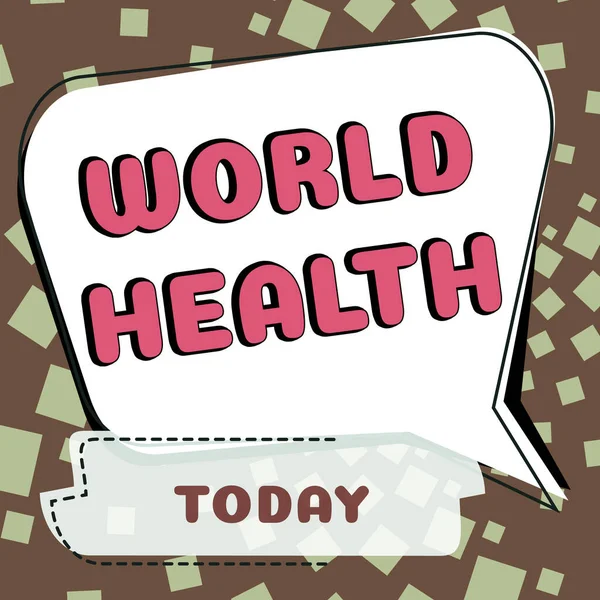 Schrijven Van Tekst World Health Word Written World Day Action — Stockfoto