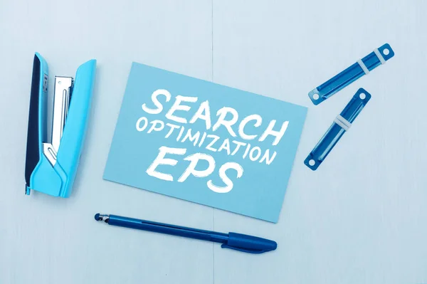 Sign Displaying Search Optimization Eps Business Approach Act Process Looking — Stock Photo, Image