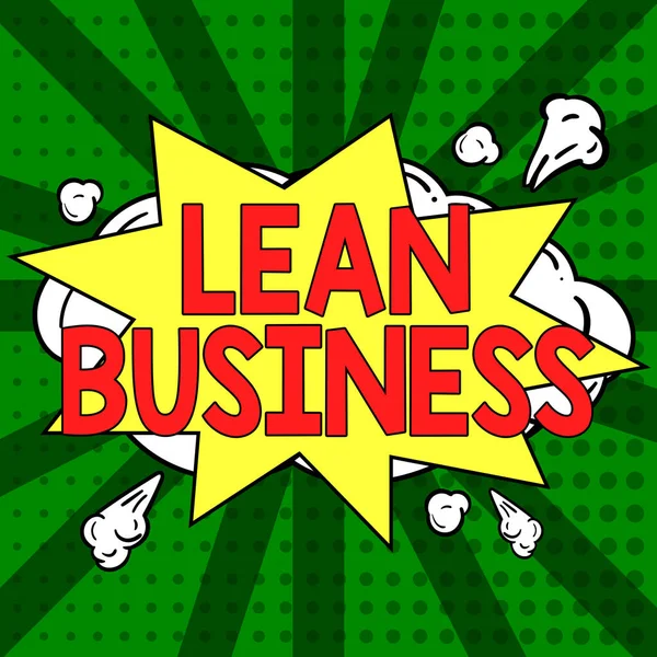 Schrijven Van Tekst Weergeven Lean Business Woord Voor Verbetering Van — Stockfoto