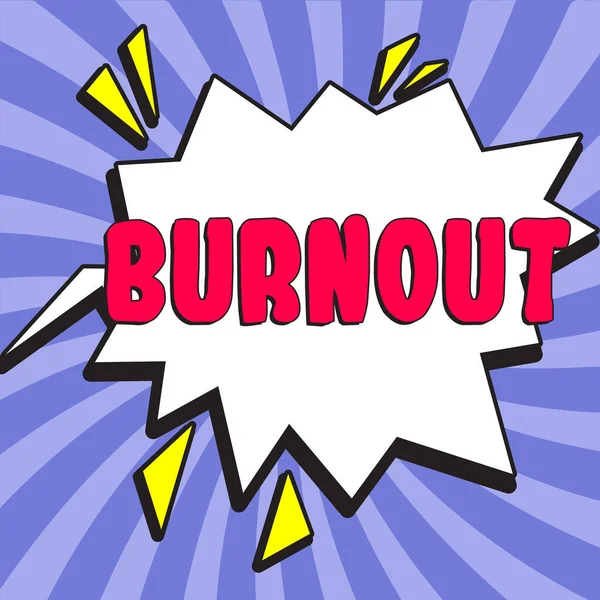 Ispirazione Mostrare Segno Burnout Business Idea Sensazione Esaurimento Fisico Emotivo — Foto Stock