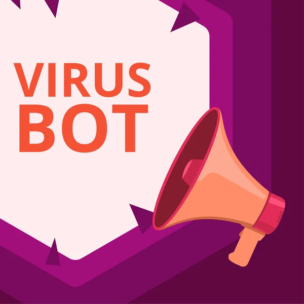 Znak Pisma Ręcznego Virus Bot Conceptual Zdjęcie Złośliwe Samo Rozmnażające — Zdjęcie stockowe