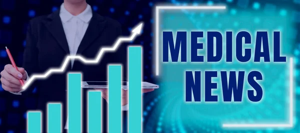 Koncepční Displej Medical News Business Overview Report Nebo Pozoruhodné Informace — Stock fotografie