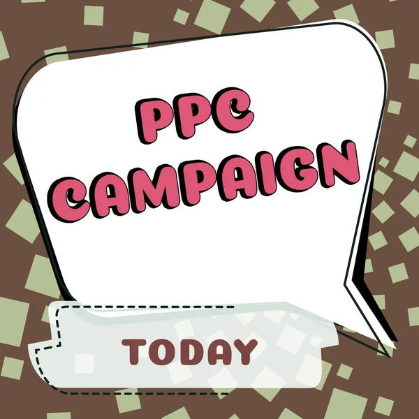 Conceptuele Bijschrift Ppc Campagne Internet Concept Gebruik Ppc Hun Producten — Stockfoto