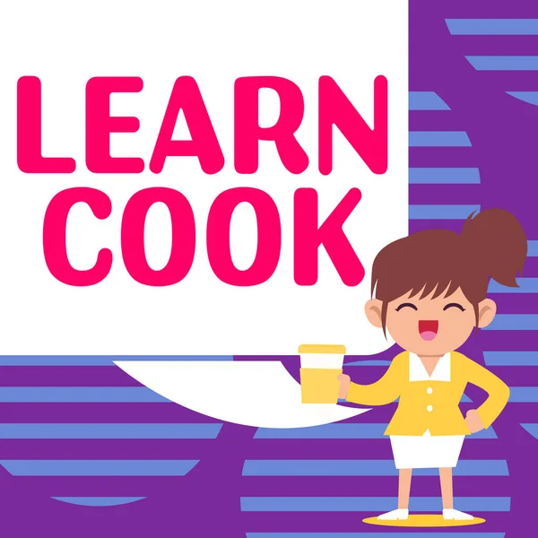 学习烹饪 掌握烹饪或食品方面的知识或技能 — 图库照片