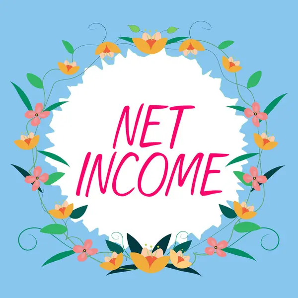 Hand Writing Sign Net Income Word Gross Income Remaining All — Stockfoto