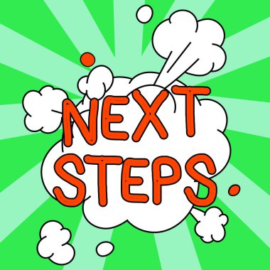 Sonraki Adımları sunan metin başlığı, şu anki bir planlama sonrasında yapılacak işlem sayısı için sözcük