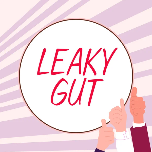 Exibição Conceitual Leaky Gut Vitrine Negócios Uma Condição Qual Revestimento — Fotografia de Stock