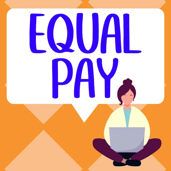 Text Showing Inspiration Equal Pay Word Rights Individuals Same Workplace — Foto Stock