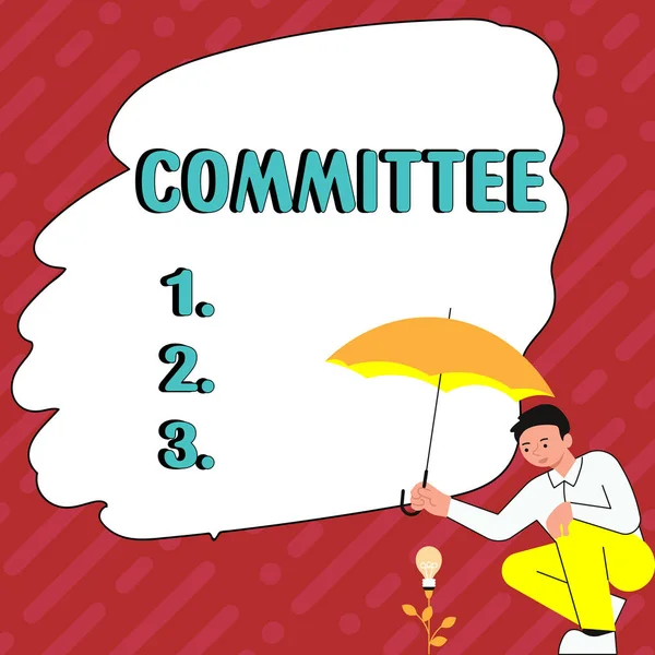 Writing Displaying Text Committee Concept Meaning Group People Appointed Specific — 스톡 사진