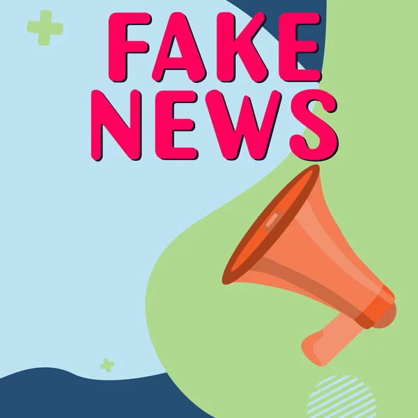 Legenda Conceitual Fake News Concept Meaning Dar Informações Pessoas Que — Fotografia de Stock