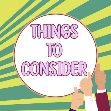 Text showing inspiration Things To Consider, Business idea list to check or do it Shopping Schedule Time table