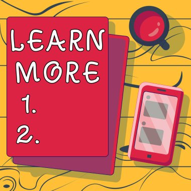 Text caption presenting Learn More, Business overview Deepen knowledge of the thing you want to do or new skill