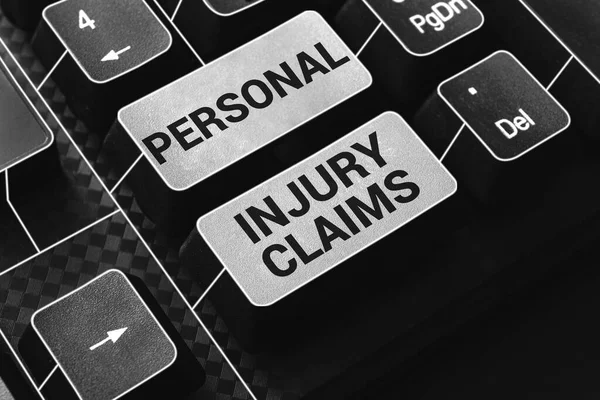 Writing displaying text Personal Injury Claims, Conceptual photo being hurt or injured inside work environment