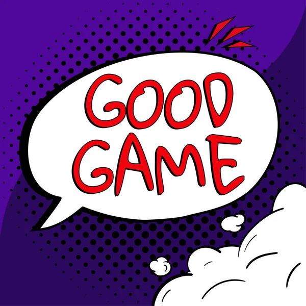 Handwriting text Good Game, Business idea term frequently used in multiplayer gaming at the end of a match