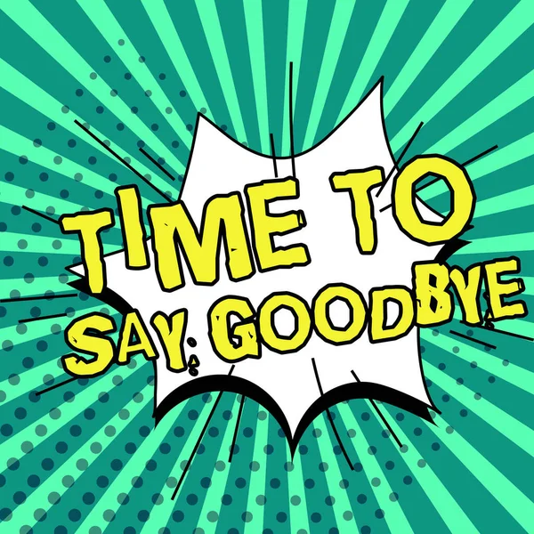 Handwriting Text Time Say Goodbye Business Concept Bidding Farewell Long — Foto de Stock