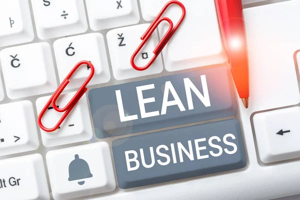Konceptuální Displej Lean Business Word Written Improvement Waste Minimization Sacriying — Stock fotografie