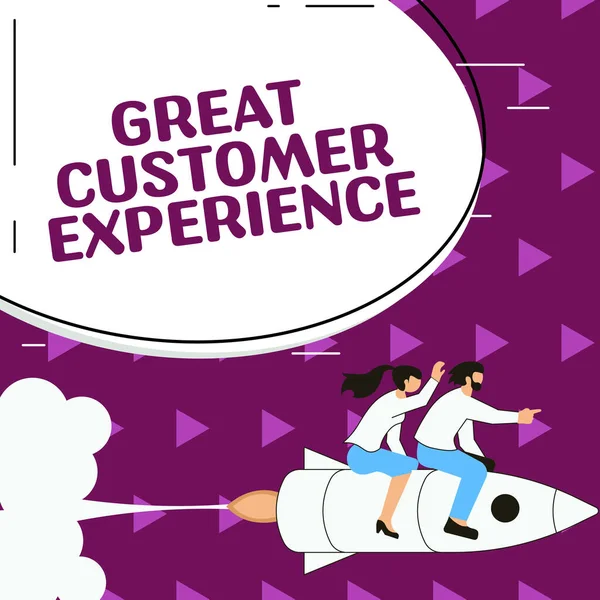 Inspiration Showing Sign Great Customer Experience Concept Meaning Responding Clients — 스톡 사진