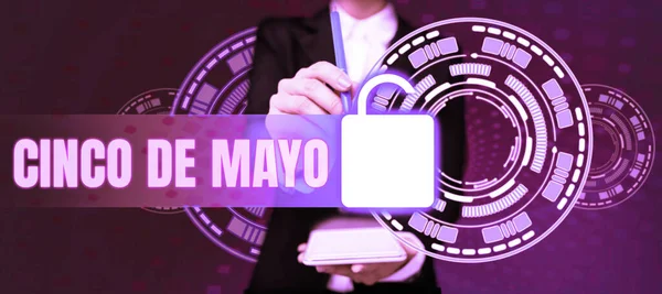 Inspiratie Uithangbord Cinco Mayo Woord Voor Mexicaans Amerikaanse Viering Gehouden — Stockfoto